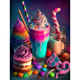 Festin Sucré : Milkshake et Délices Arc-en-Ciel Diamond Painting