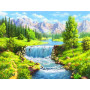 Vallée Verdoyante et Cascade Enchantée Diamond Painting