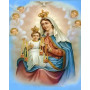 Vierge Marie Couronnée et Enfant Jésus dans la Gloire Céleste Diamond Painting