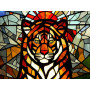 Tigre Vitrail aux Couleurs Flamboyantes Diamond Painting