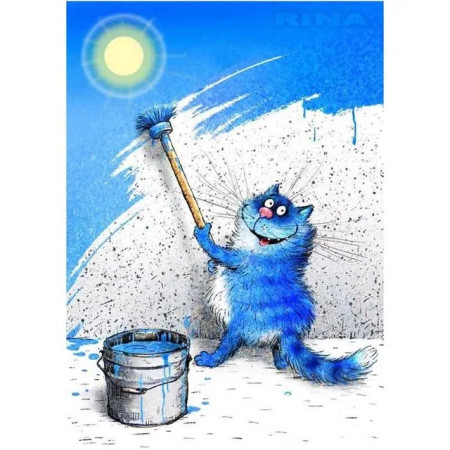 Chat Peintre Farceur Diamond Painting