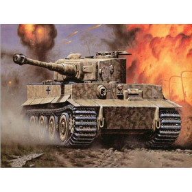 Tigre I en Bataille : Broderie Diamant Guerre Mondiale Diamond Painting