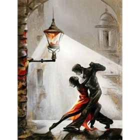 Tango des Ombres sous le Réverbère Diamond Painting