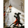 Tango des Ombres sous le Réverbère Diamond Painting