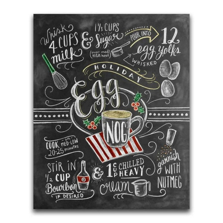 Egg Nog de Noël au Tableau Noir Diamond Painting