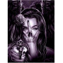 Femme Crâne et Rose Diamond Painting