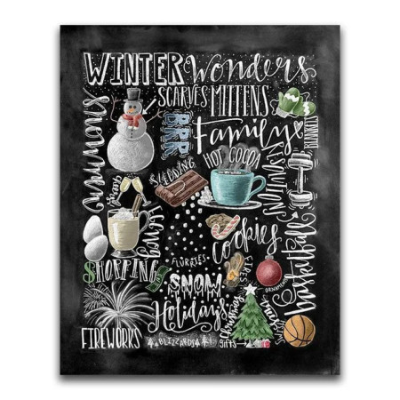 Merveilles d'Hiver : Collage Festif en Broderie Diamant Diamond Painting