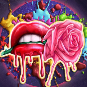 Baiser Sucré à la Rose Diamond Painting