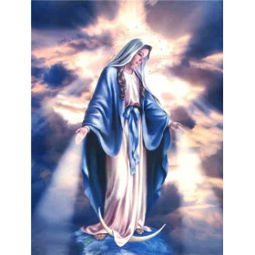 Vierge Marie sur le Croissant de Lune Diamond Painting