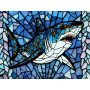 Requin Vitrail aux Eaux Bleues Diamond Painting
