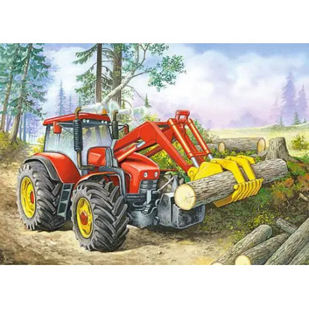 Tracteur Forestier en Broderie Diamant Diamond Painting