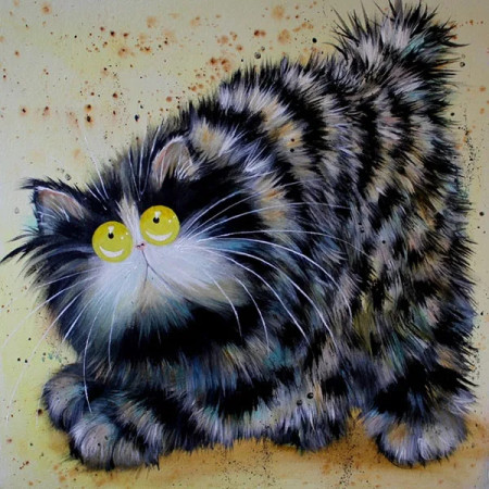 Chat Touffu aux Yeux de Topaze Diamond Painting