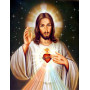 Miséricorde Divine : Jésus-Christ aux Rayons de Lumière Diamond Painting