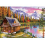 Refuge Automnal au Bord du Lac Diamond Painting