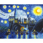 Poudlard sous la Nuit Étoilée Diamond Painting
