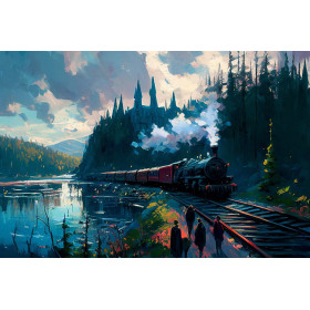 Poudlard Express au Bord du Lac Diamond Painting
