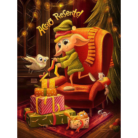 Dobby et la Magie de Noël chez les Sorciers Diamond Painting