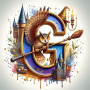 Lettre G Magique de Poudlard Diamond Painting