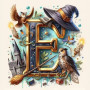 Lettre E Enchantée de Poudlard Diamond Painting