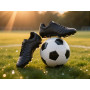 Goldene Fußballschuhe Auf Dem Rasen