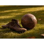 Stille Fußballschuhe Auf Grünem Rasen