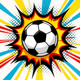 Pop Art Football Strike Burst