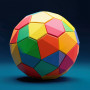 Sfera Geometrica Multicolore a Facette