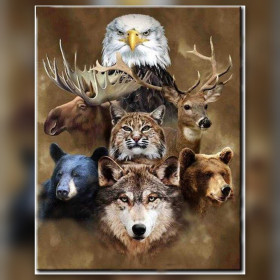 Toile de diamond painting Les Esprits de la Forêt broderie diamant kit complet