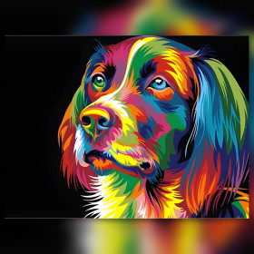 Toile de diamond painting Portrait de Chien Pop Art broderie diamant kit complet