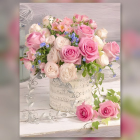 Kit pittura diamante Diamond Painting Rose Lumpa strass scintillanti su tela