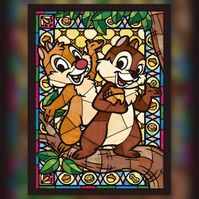Diamond Painting Set Tic Tac Le Vitrail Malicieux glitzernde Steine auf Leinwand