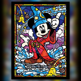 Kit pittura diamante Mickey L'Apprenti Sorcier strass scintillanti su tela