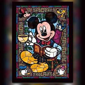 Diamond Painting Set Mickey Le Vitrail Enchanté glitzernde Steine auf Leinwand