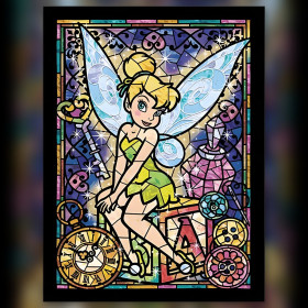 Diamond painting gebrandschilderd glas Tinkerbell glinsterende strass