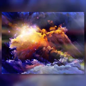 Colorful Zeus cloud diamond painting canvas shiny rhinestones vibrant