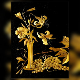 Diamond Painting Set Noires Et Jaunes Anna glitzernde Steine auf Leinwand