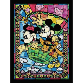  Mickey & Minnie: Das fliegende Buntglasfenster Diamond Painting Disney