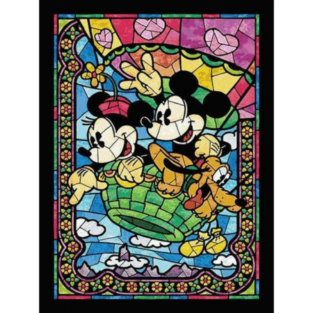  Mickey & Minnie: The Flying Stained Glass Window Disney Diamond Painting