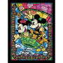  Mickey & Minnie: Het vliegende glas-in-loodraam Diamond Painting Disney