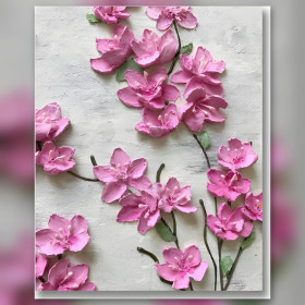 Fertiges Diamond Painting Magda Rose und Pfingstrose glänzende Strasssteine