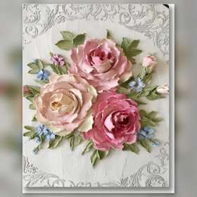 Melissa rose and peony diamond painting sparkling rhinestones