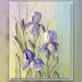 Diamond Painting Set Rose Et Pivoine Nadia glitzernde Steine auf Leinwand