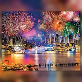 Baltimore diamond painting colorful fireworks night skyline sparkling rhinestones kit