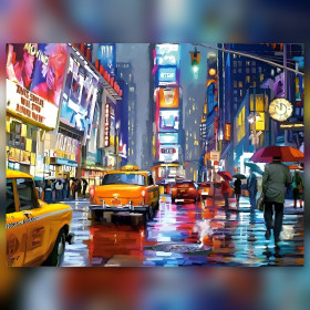Toile de diamond painting New-York broderie diamant kit complet