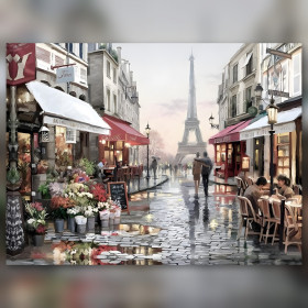 Diamond painting ville parisienne Tour Eiffel strass brillants