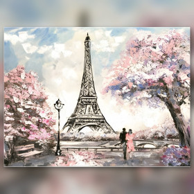 Kit pittura diamante Tour Eiffel strass scintillanti su tela