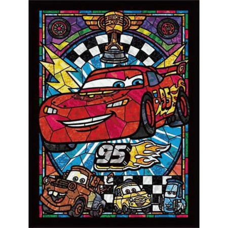  Cars: Das Buntglasfenster der Kolbentasse Diamond Painting Disney