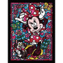  Minnie: Blumen-Buntglas Diamond Painting Disney