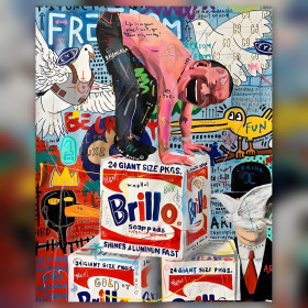 Tela diamond painting graffiti Brillo strass lucidi colorati
