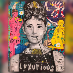 Diamond painting kit Graffiti Luxurious fonkelende steentjes op canvas